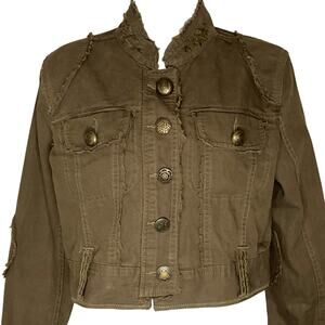 Bcih Vintage Cropped Jacket Sequin Coin Buttons Western Cowboy Juniors Large